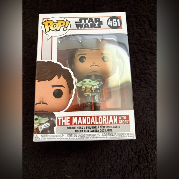 New in Box The Mandalorian Star Wars Grogu Baby Yoda Funko Pop Figurine - Picture 2 of 4